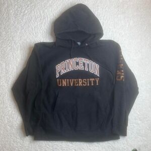 Vintage Princeton Univeristy tigers black‎ sleeve hit thick hoodie collegiate